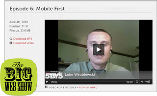 Image of video, complete with 'Play' arrow awkwardly placed on his face.