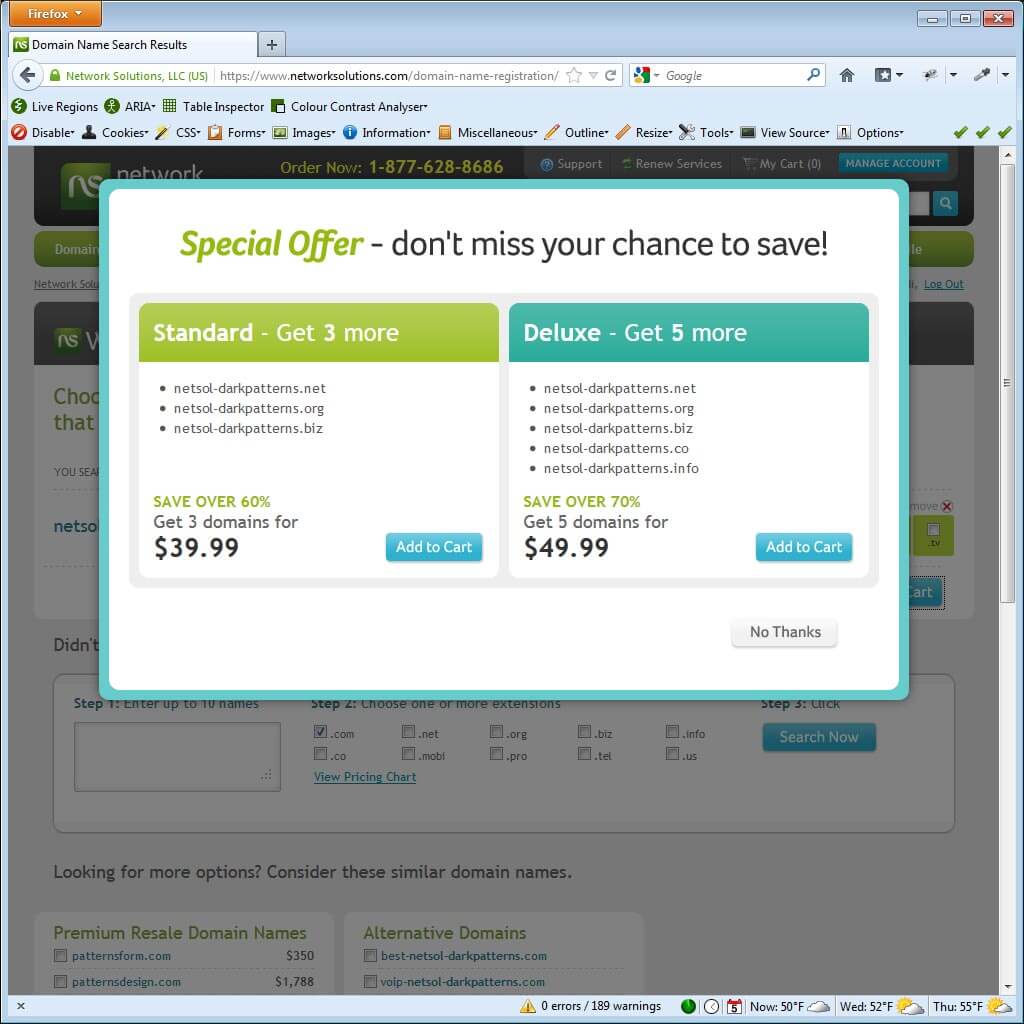 Options to add to my cart.